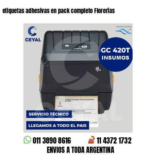 etiquetas adhesivas en pack completo Florerías