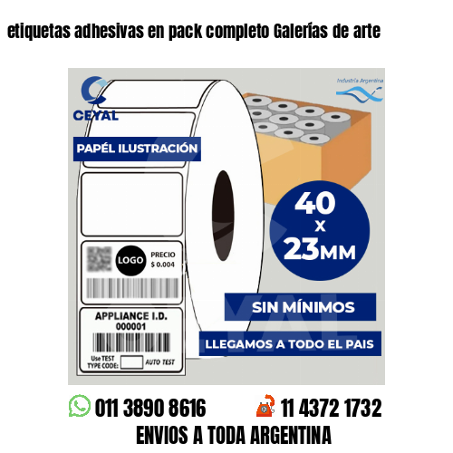 etiquetas adhesivas en pack completo Galerías de arte