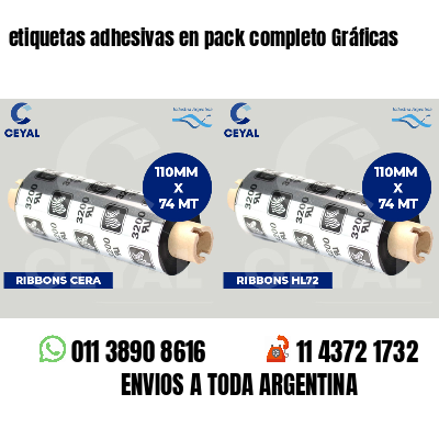 etiquetas adhesivas en pack completo Gráficas