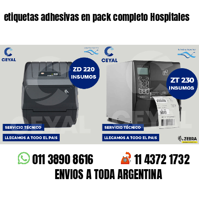 etiquetas adhesivas en pack completo Hospitales