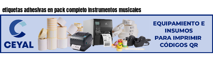 etiquetas adhesivas en pack completo Instrumentos musicales