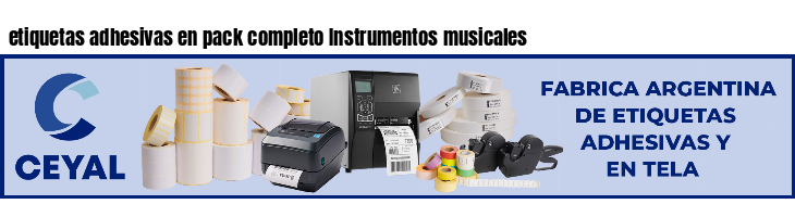 etiquetas adhesivas en pack completo Instrumentos musicales