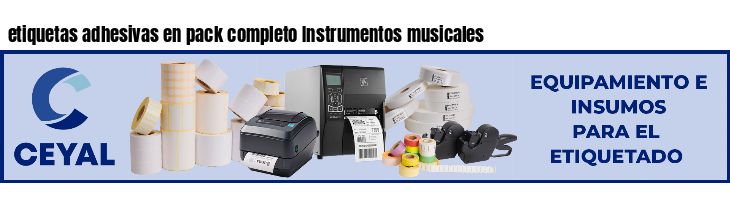 etiquetas adhesivas en pack completo Instrumentos musicales