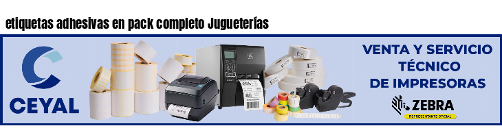 etiquetas adhesivas en pack completo Jugueterías