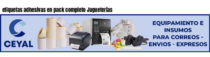 etiquetas adhesivas en pack completo Jugueterías