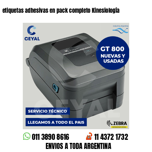 etiquetas adhesivas en pack completo Kinesiología