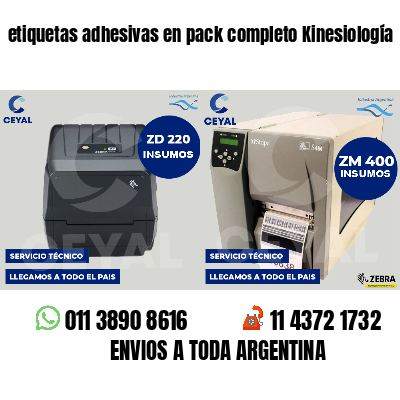 etiquetas adhesivas en pack completo Kinesiología