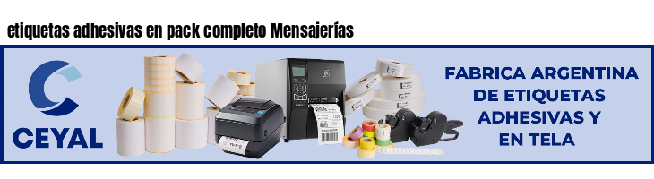 etiquetas adhesivas en pack completo Mensajerías