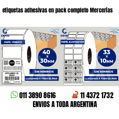 etiquetas adhesivas en pack completo Mercerías