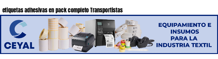 etiquetas adhesivas en pack completo Transportistas