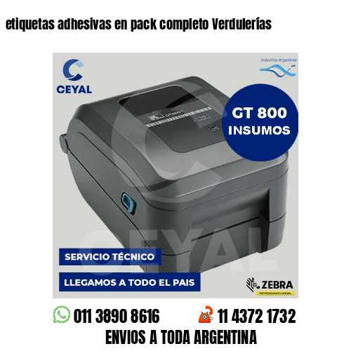 etiquetas adhesivas en pack completo Verdulerías