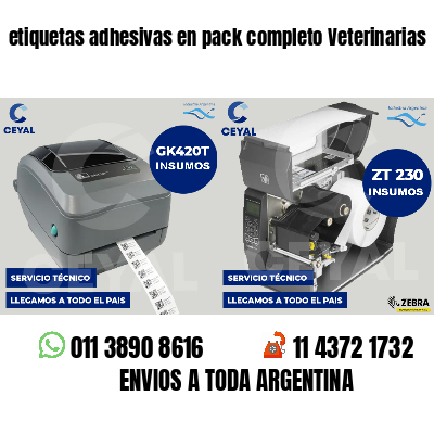 etiquetas adhesivas en pack completo Veterinarias