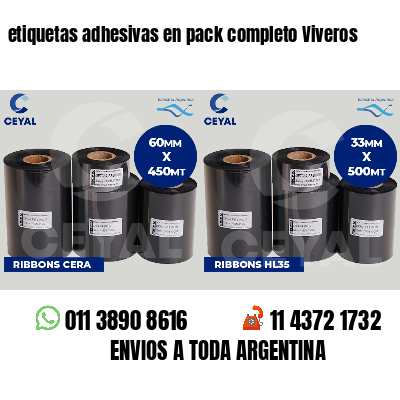 etiquetas adhesivas en pack completo Viveros