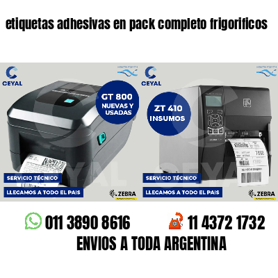 etiquetas adhesivas en pack completo frigorificos