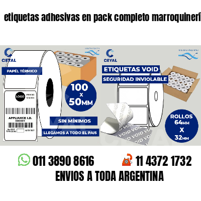 etiquetas adhesivas en pack completo marroquinería