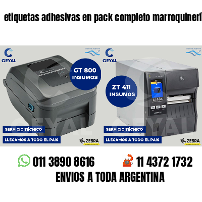 etiquetas adhesivas en pack completo marroquinería