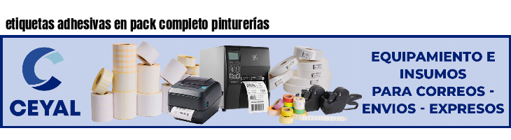 etiquetas adhesivas en pack completo pinturerías