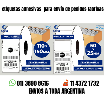 etiquetas adhesivas  para envío de pedidos fabricas