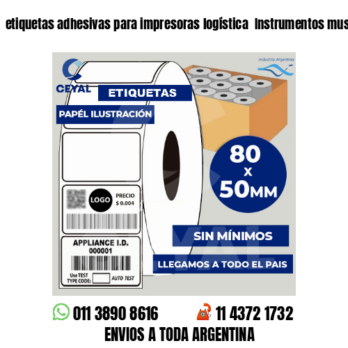 etiquetas adhesivas para impresoras logística  Instrumentos musicales