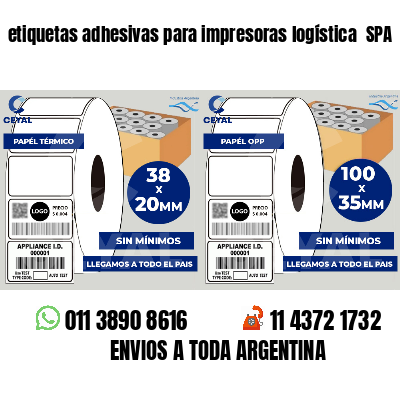 etiquetas adhesivas para impresoras logística  SPA