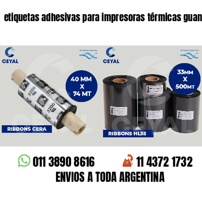 etiquetas adhesivas para impresoras térmicas guantes