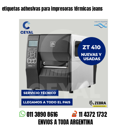 etiquetas adhesivas para impresoras térmicas jeans