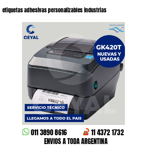 etiquetas adhesivas personalizables industrias