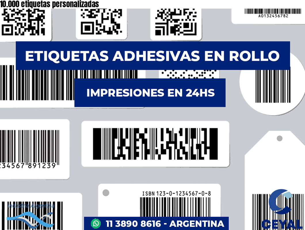 10.000 etiquetas personalizadas