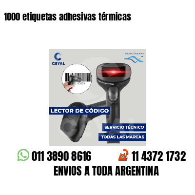 1000 etiquetas adhesivas térmicas