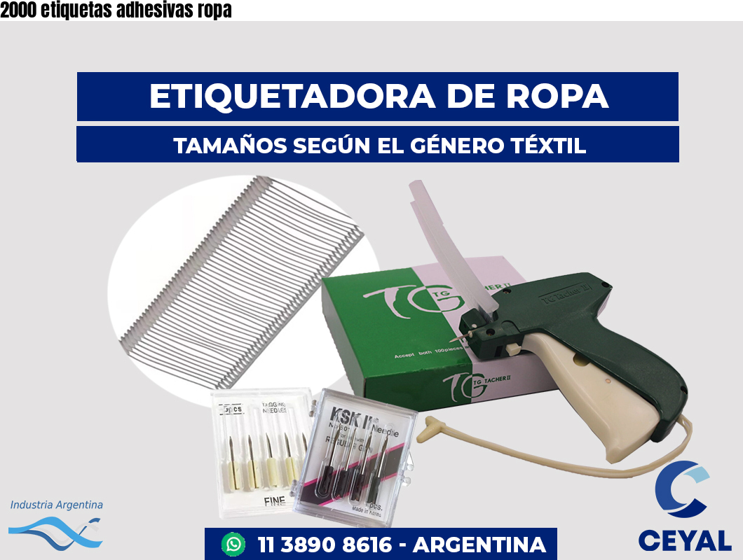 2000 etiquetas adhesivas ropa