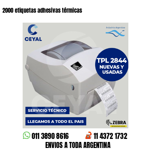 2000 etiquetas adhesivas térmicas