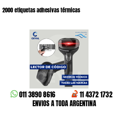 2000 etiquetas adhesivas térmicas