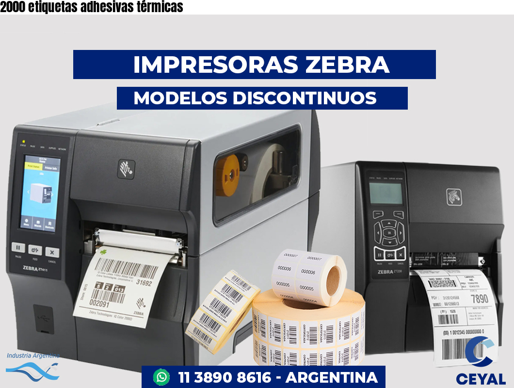 2000 etiquetas adhesivas térmicas