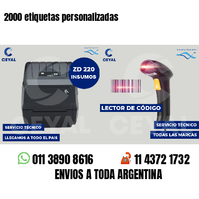 2000 etiquetas personalizadas