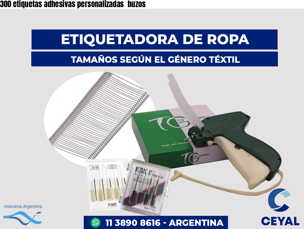 300 etiquetas adhesivas personalizadas  buzos