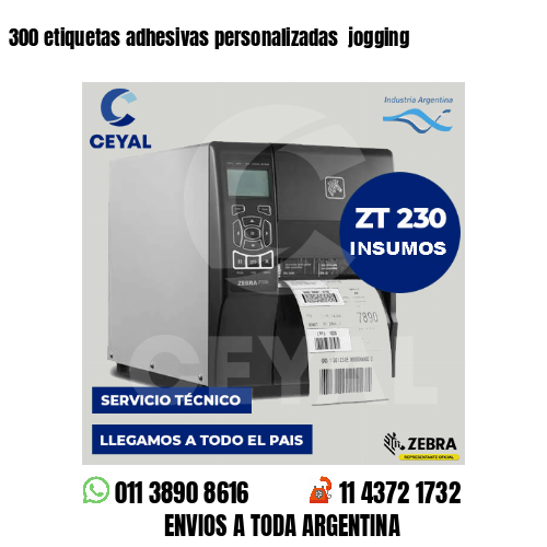 300 etiquetas adhesivas personalizadas  jogging