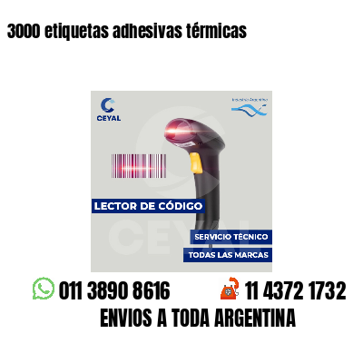 3000 etiquetas adhesivas térmicas