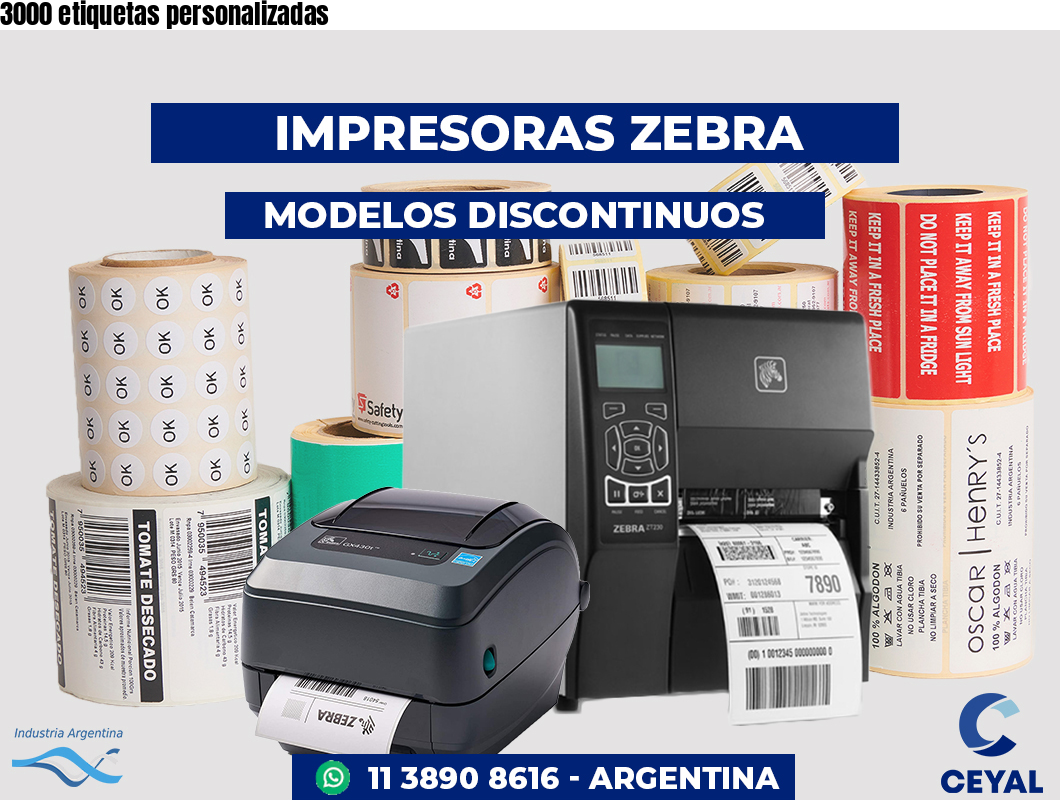 3000 etiquetas personalizadas