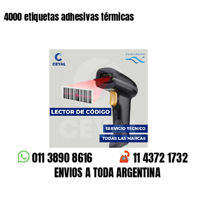 4000 etiquetas adhesivas térmicas