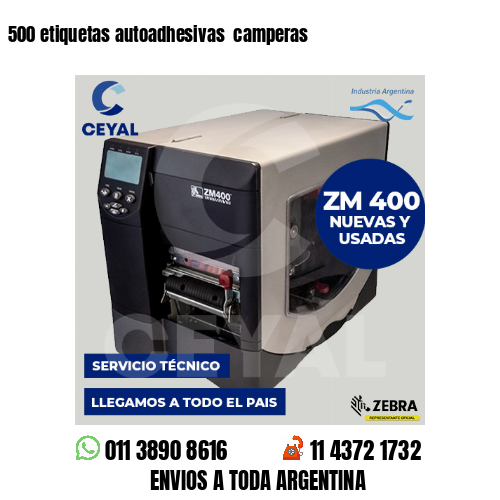 500 etiquetas autoadhesivas  camperas