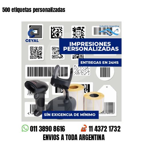 500 etiquetas personalizadas