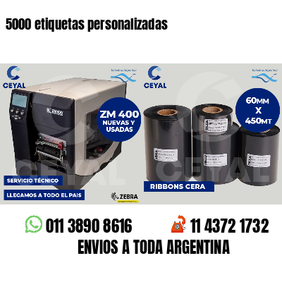 5000 etiquetas personalizadas