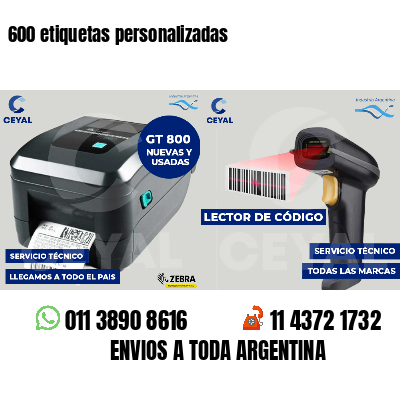 600 etiquetas personalizadas