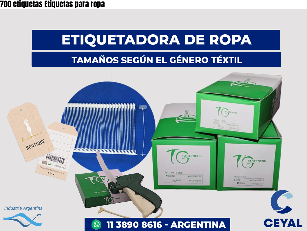 700 etiquetas Etiquetas para ropa