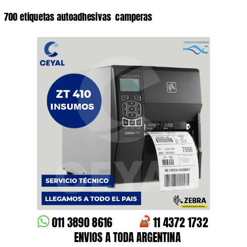 700 etiquetas autoadhesivas  camperas