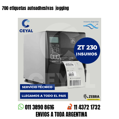 700 etiquetas autoadhesivas  jogging