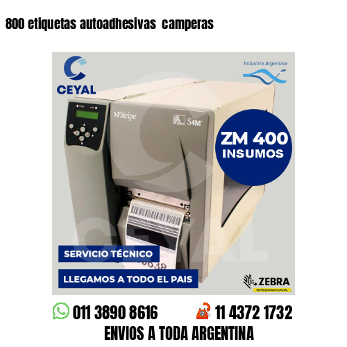 800 etiquetas autoadhesivas  camperas