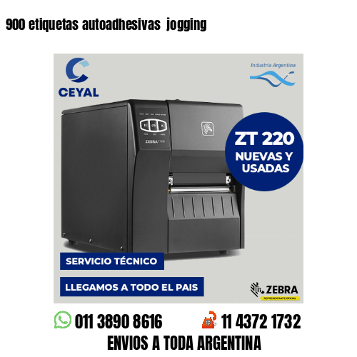 900 etiquetas autoadhesivas  jogging