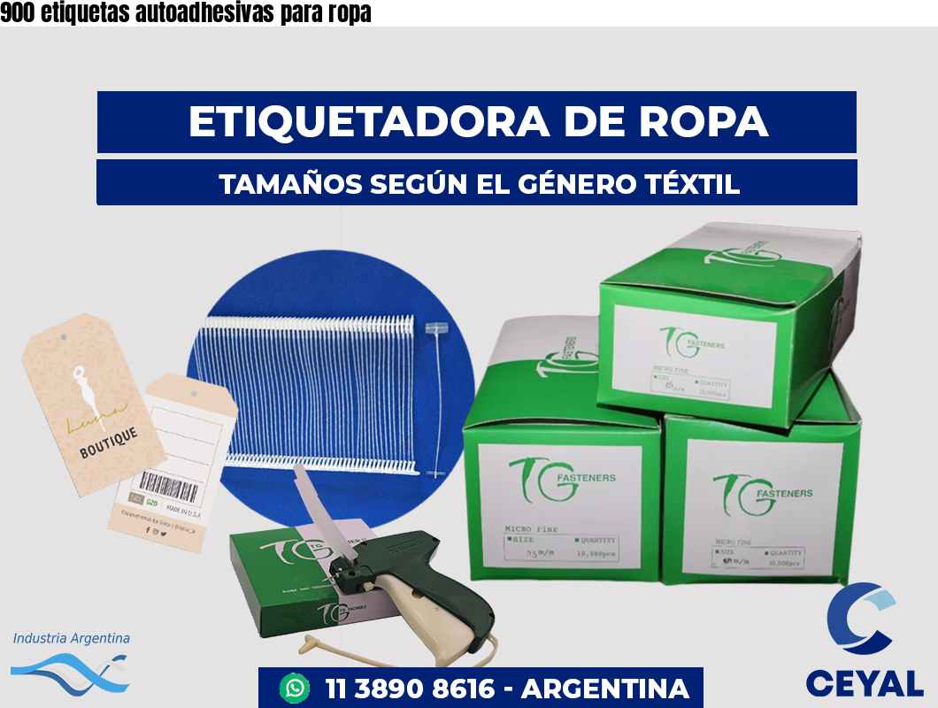 900 etiquetas autoadhesivas para ropa