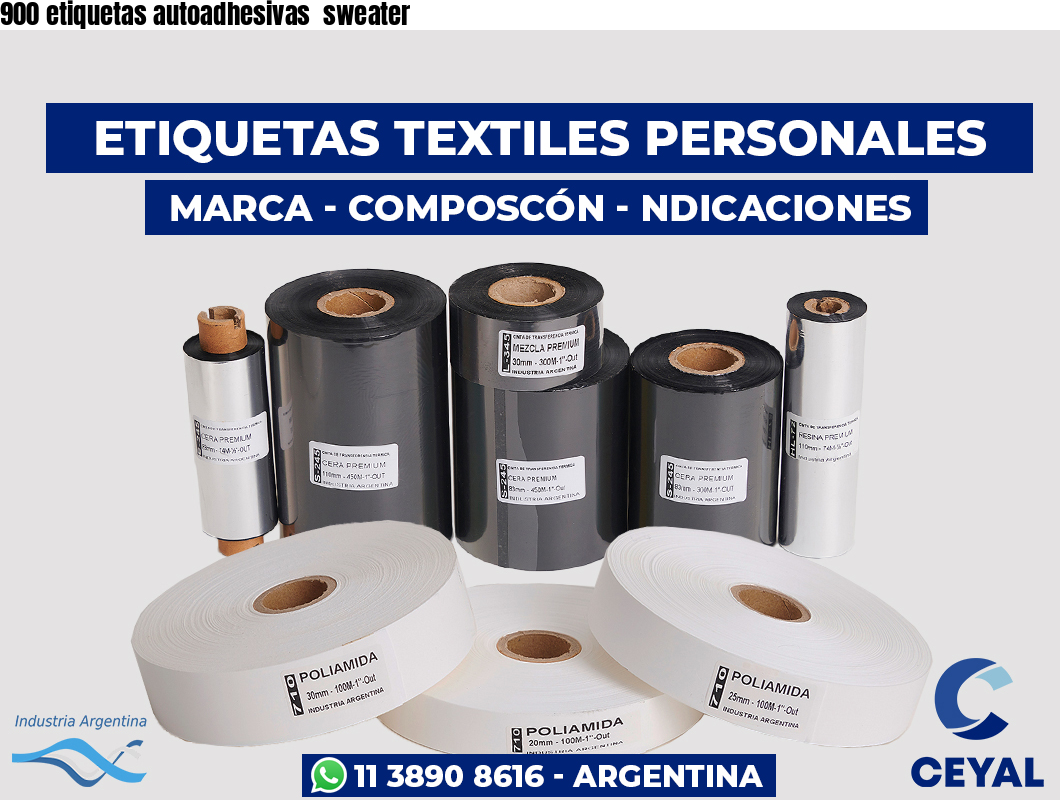 900 etiquetas autoadhesivas  sweater